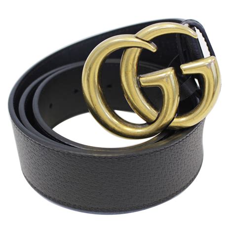 gucci leather belt with double g buckle black size 90|Gucci Double G belt black.